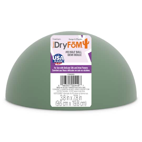 12 Pack: FloraCraft® DryFōM® Green Half Ball